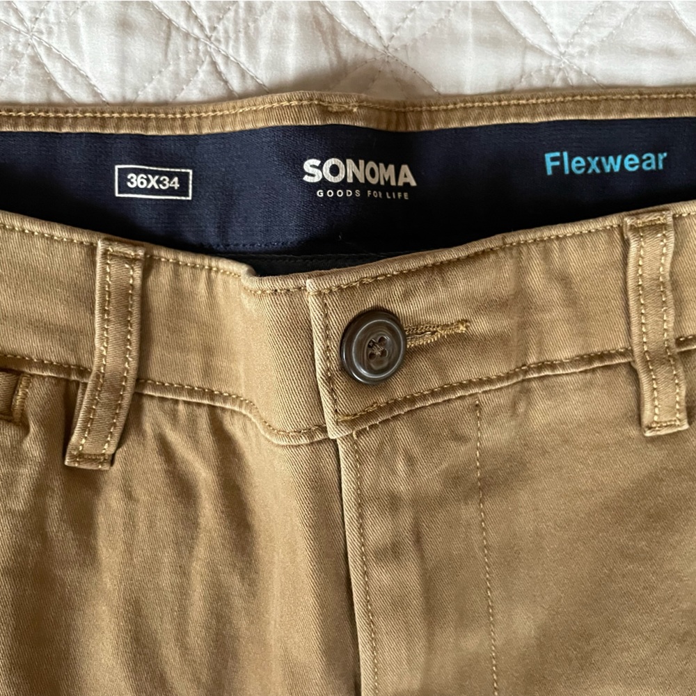 Men’s Sonoma Khaki Pants 36/34 - Picture 2 of 4